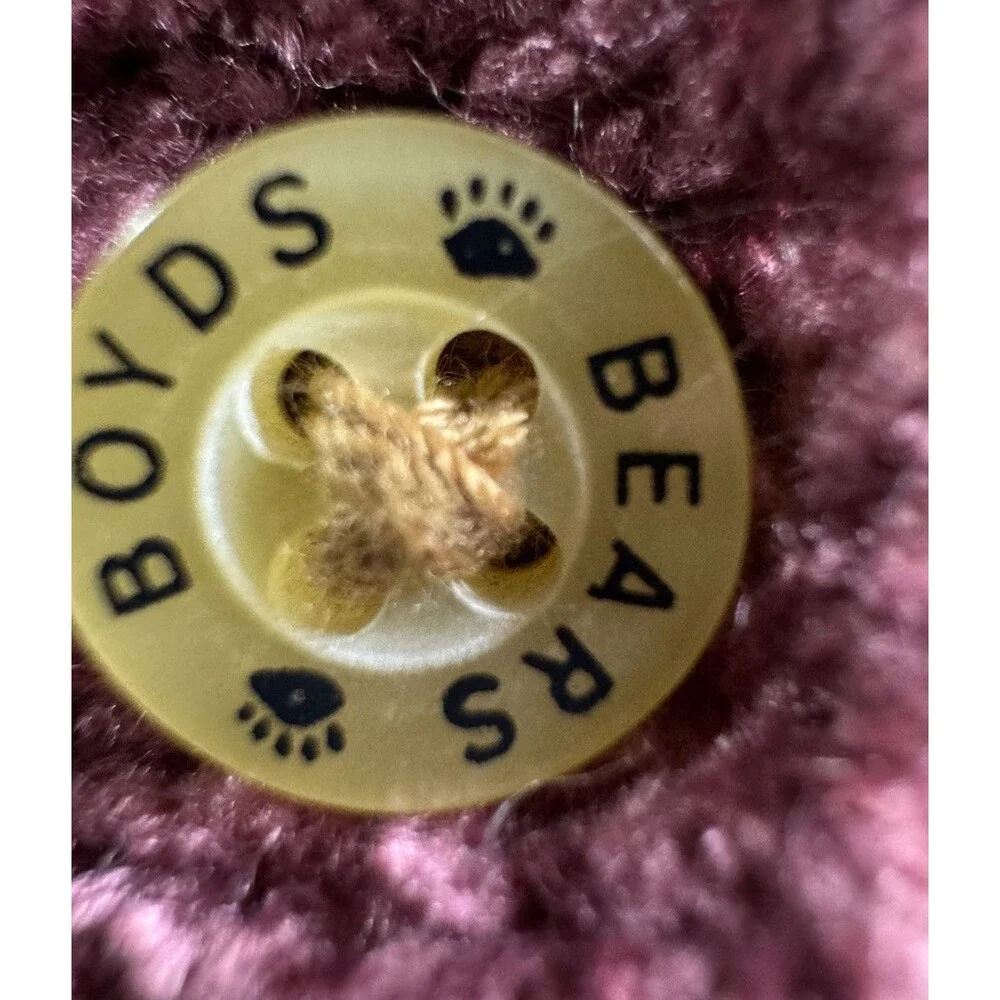 VTG 1999 Boyds Bear Plush- (Mohair) Nancy D Bearington 16" - #93126 Pink‎ Nose - Picture 5 of 7